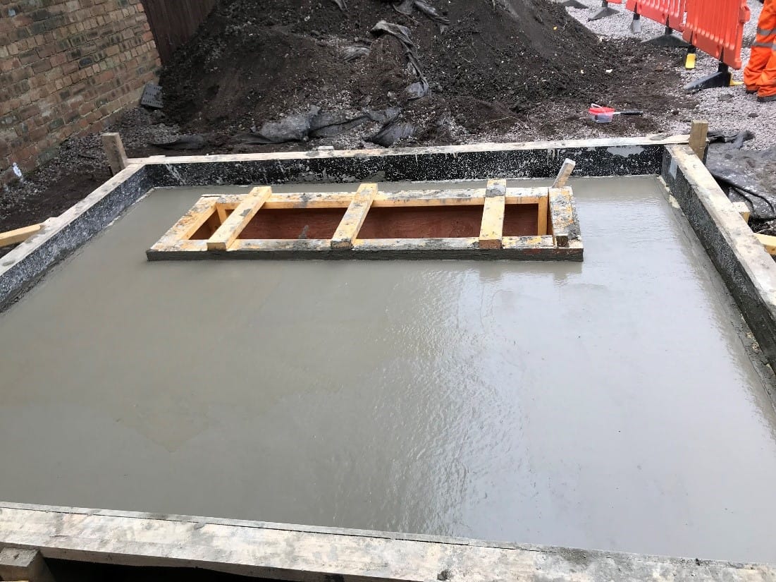 Construction of Concrete Plinth at Mount Vernon - MCS