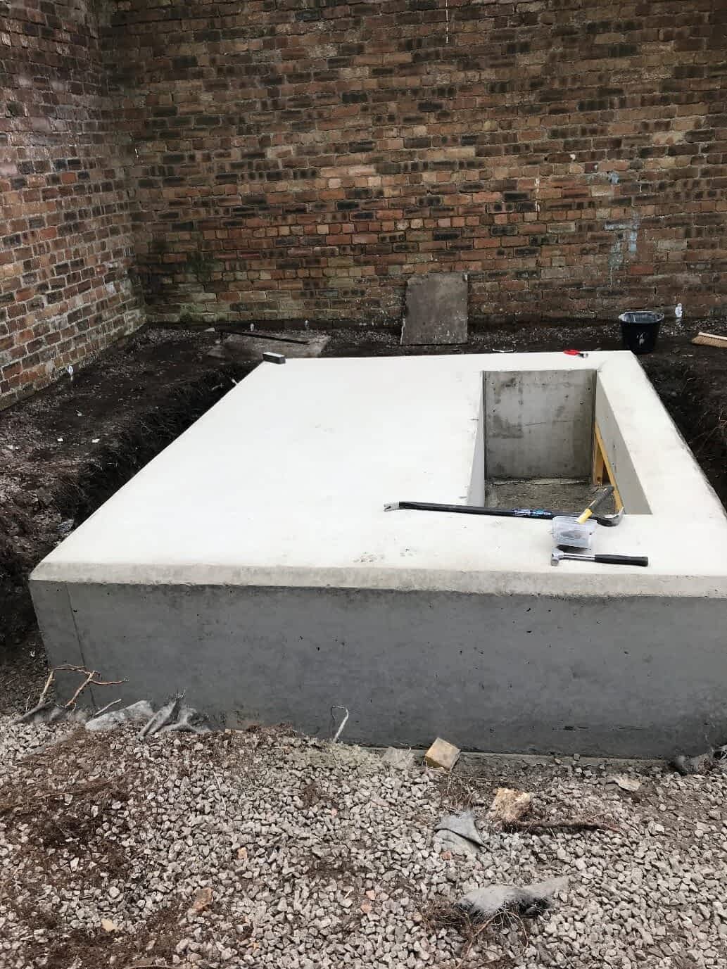 Construction of Concrete Plinth at Mount Vernon - MCS